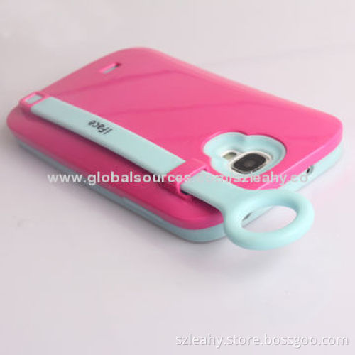 TPU+PC case with kickstand design for Samsung Galaxy S4/i9500, protects your mobiles from falling